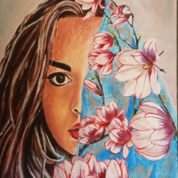 justyna olszok_jagoda_akryl na papierze_32x24